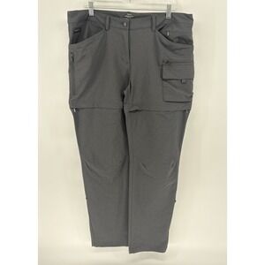 Decathlon Forclaz Travel 900 Zip Off Cargo Roll Up Pants Gray Hiking Tech Men XL